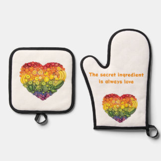 Customizable Cooking Gloves – Heat-Resistant Oven Mitt & Pot Holder Set