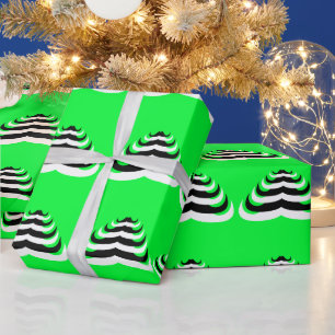 Customizable Cool and fun Moustache Christmas Tree Wrapping Paper