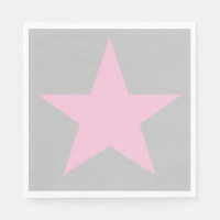 Customizable Cool and Funky Pink and Grey Star