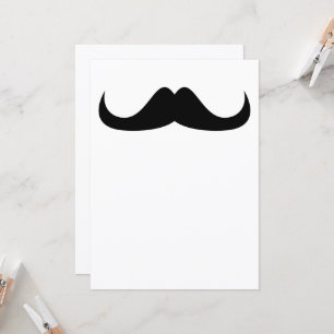 Customizable Cool Black Handlebar moustache Invite