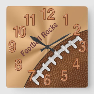 Customizable Cool Football Clocks for Guys