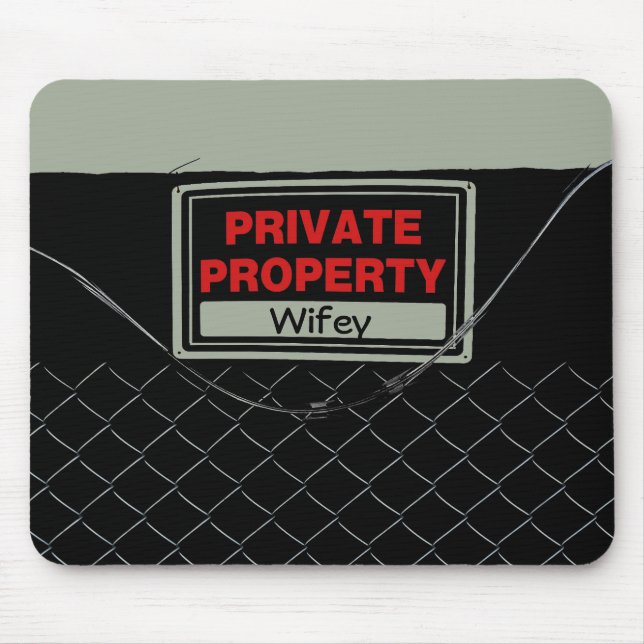 Customizable Cool Fun Unique Wifey Mouse Pad (Front)