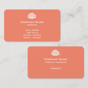 Customizable Coral Business Card