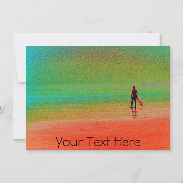 Customizable Cornwall surfer card (Front)
