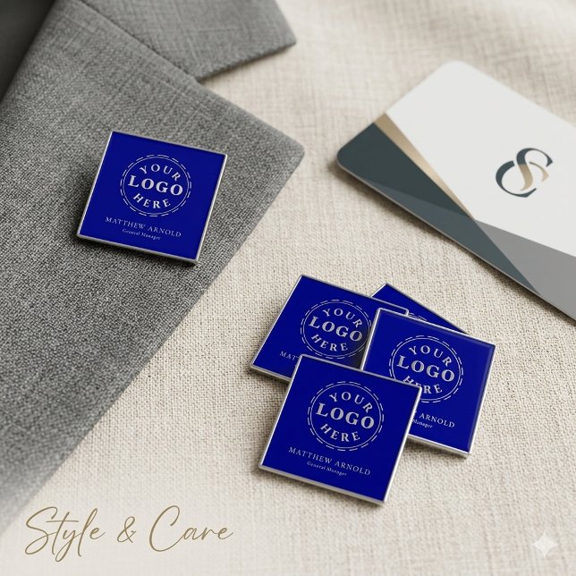 Customizable Corporate Logo Name Badge Button (Customizable Corporate Logo Name Badge Button)
