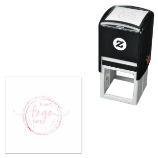 Customizable Corporate Or Company Logo Only Red Self-inking Stamp
