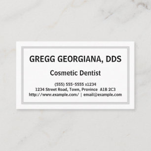 Customizable Cosmetic Dentist Business Card