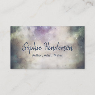 Customizable Cosmic Cloudy Author Artist Maker Business Card