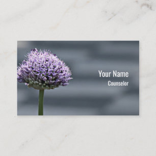 Customizable counsellor therapist purple business card