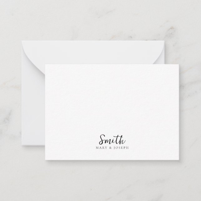 Customizable Couple First Names And Last Name Gift Card (Front)
