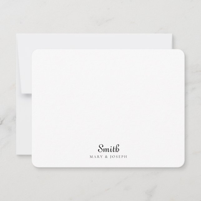 Customizable Couple First Names And Last Name Gift Card (Front)
