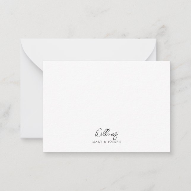 Customizable Couple First Names And Last Name Gift Card (Front)