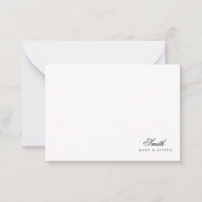 Customizable Couple First Names And Last Name Gift Card (Front)