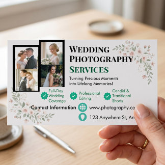 Customizable Couple Portrait Photographer Magnetic Business Card