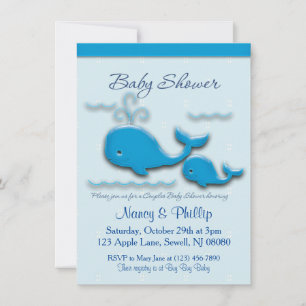Customizable Couples Whale Baby Shower Invitation