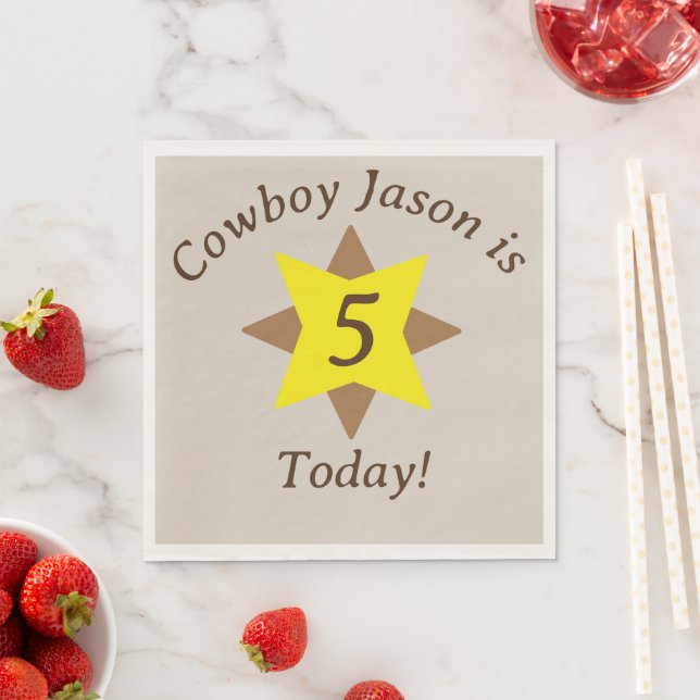 Customizable Cowboy themed  Napkin (Insitu)