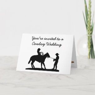Customizable Cowboy Wedding Card