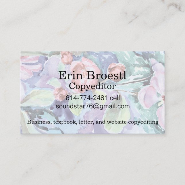 Customizable Crabapple Blossoms Card (Front)