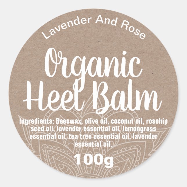 Customizable Cracked Heel Balm Label (Front)