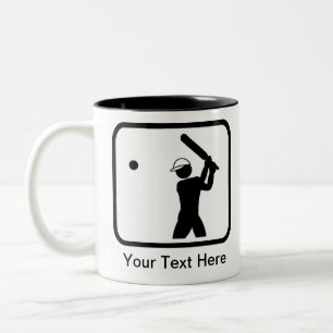 Customizable Cricket Logo Two-Tone Coffee Mug