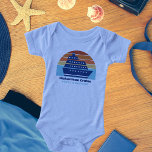 Customizable Cruise Ship Sunset Family Trip<br><div class="desc">Cool custom cruise ship tri-blend baby bodysuit for a little boy or girl on your family reunion or spring break trip to Bermuda,  The Bahamas,  or The Caribbean. Customize these cute sunset outfit with your family name and destination or year.</div>