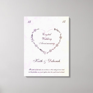 Customizable Crystal Wedding Anniversary Canvas Print