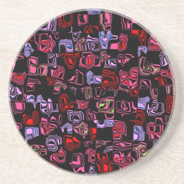 Customizable Cuckoo Marbled Abstract Coaster (Front)