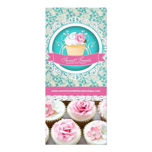 Customizable Cupcake Boutique Rack Card (Front)