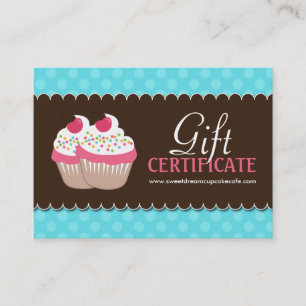 Customizable Cupcake Gift Certificate