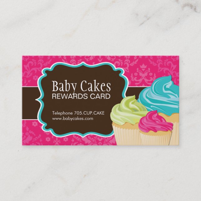 Customizable Cupcake Rewards Cards (Front)