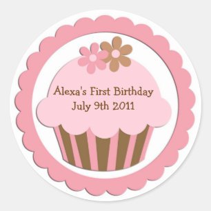 Customizable Cupcake Stickers Labels
