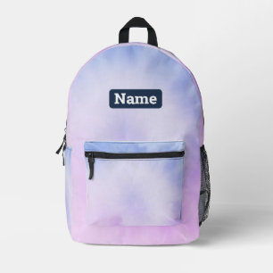 Customizable custom name Pastel Tie Dye Backpack