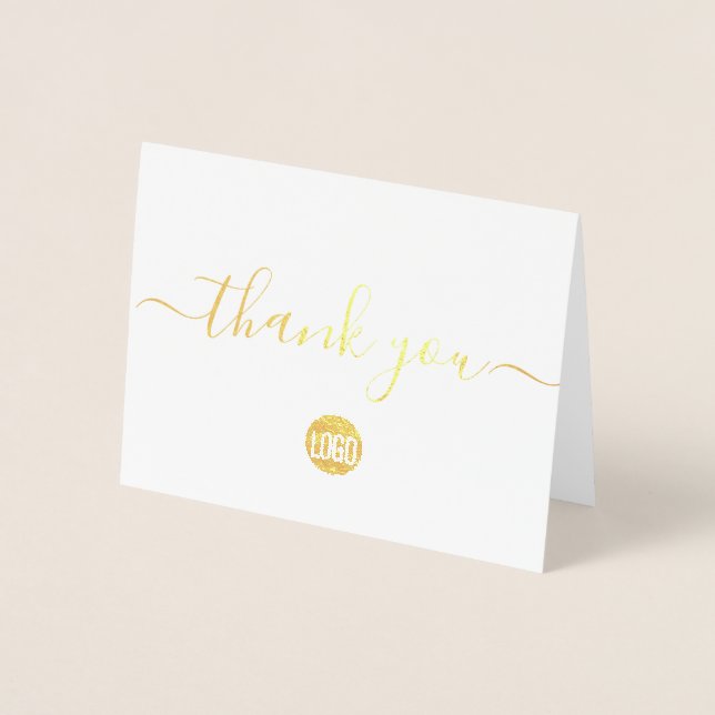 Customizable Customer Appreciation Thank you Foil Card (Front)