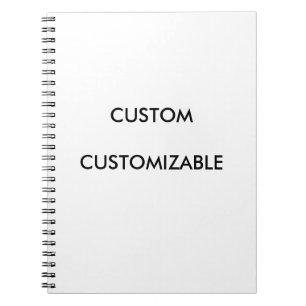 Customizable Customize Custom Blank Notebook