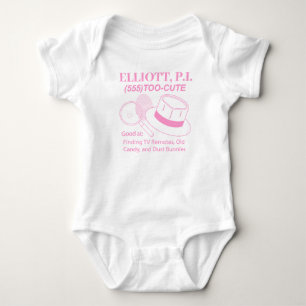 Customizable Cute Baby P.I. Bodysuit