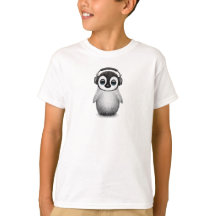 Customizable Cute Baby Penguin Dj with Headphones