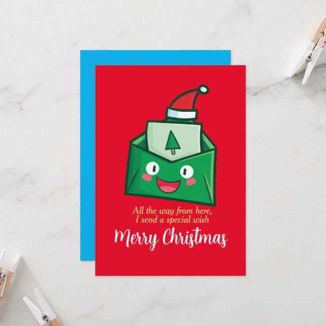 Customizable Cute Christmas Letter Invitation (Front/Back In Situ)