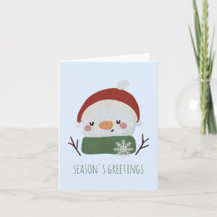Customizable Cute Christmas Snowman Card