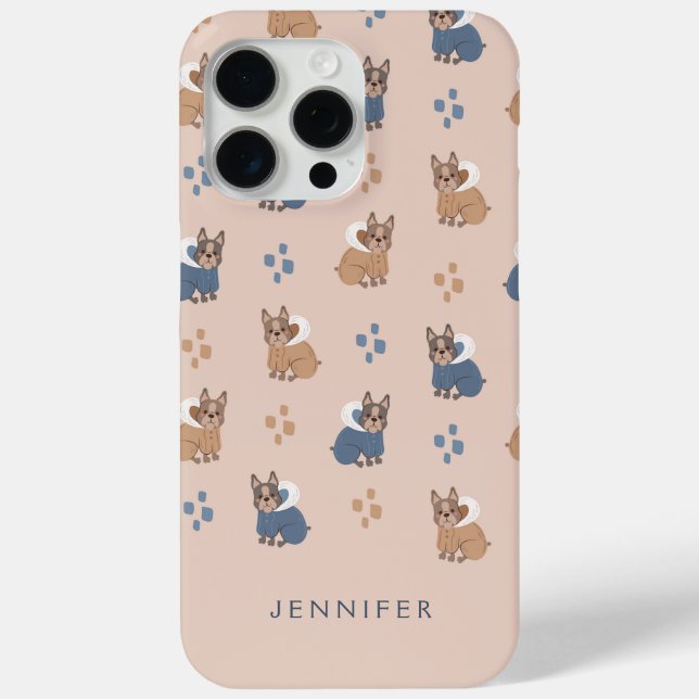 Customizable Cute French Bulldog & Terrier Case-Mate iPhone Case (Back)