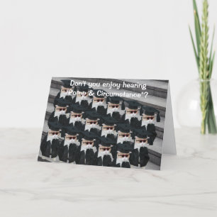 Customizable Cute/Funny Cat Graduation Card