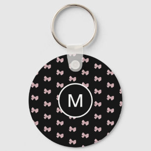 Customizable Cute Pink Bow printed Keychain