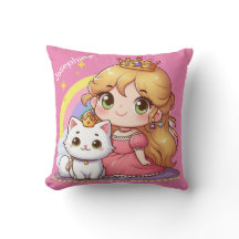 Customizable Cute princess with White Cat