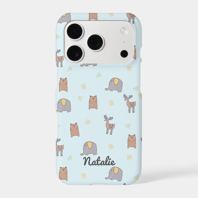 Customizable Cute Scandinavian Animals Pattern (Back)