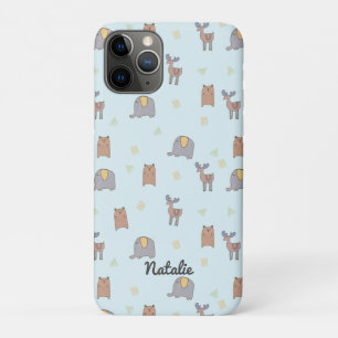 Customizable Cute Scandinavian Animals Pattern iPhone 11 Pro Case