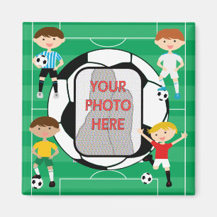 Customizable cute Soccer stars photo Magnets