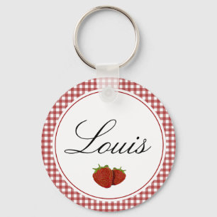 Customizable Cute Strawberry Keychain