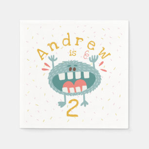 Customizable Cute Teal Monster Napkin