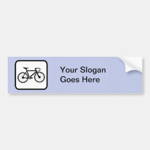 Customizable Cyclist Logo Bumper Sticker