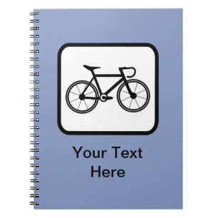 Customizable Cyclist Logo Notebook