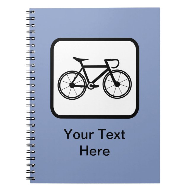Customizable Cyclist Logo Notebook (Front)